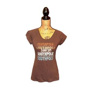 Womens South Pole brown t-shirt size L